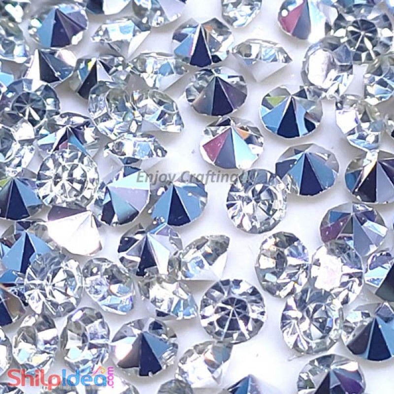 Diamonds 3mm - Resin Crystal - Silver